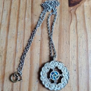 Vtg The Starship Earth Enameled Necklacd by Ecology Designs Israel 1971